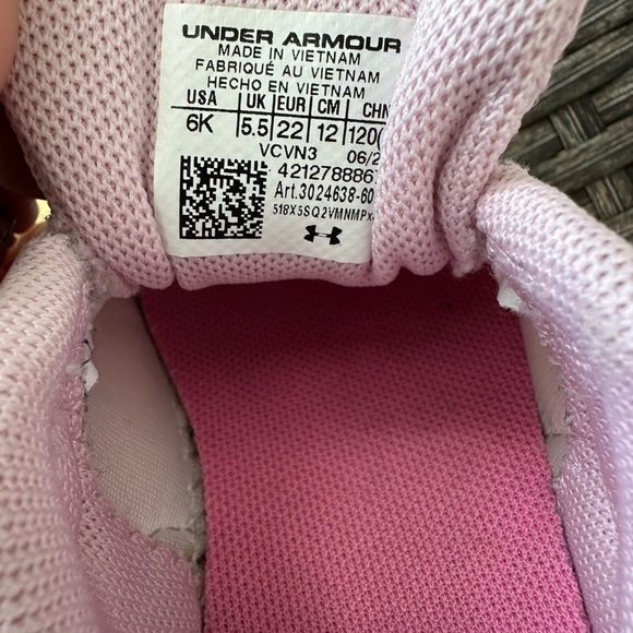 Under Armour Kids' Light Pink Sneakers - Picture 7 of 7